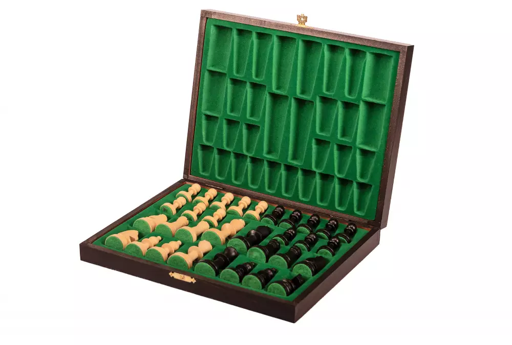 Sunrise Staunton nr 5 (król 90 mm) w eleganckiej drewnianej kasecie