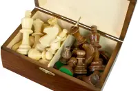 Figury szachowe Sunrise Staunton nr 5 w drewnianym kuferku