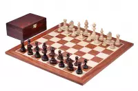 Figury szachowe Staunton nr 5 w drewnianym kuferku Figury szachowe Staunton nr 5 w drewnianym kuferku
