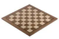 Deska szachowa nr 5 (bez opisu) z czarną ramką orzech/klon (intarsja) - Ekskluzywna Deska szachowa nr 5 (bez opisu) z czarną ramką orzech/klon (intarsja) - Ekskluzywna