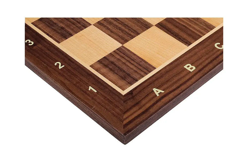 Deska szachowa nr 4+ (z opisem) orzech/klon (intarsja)