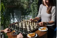 Szachy drewniane Consul Black (48x48cm)