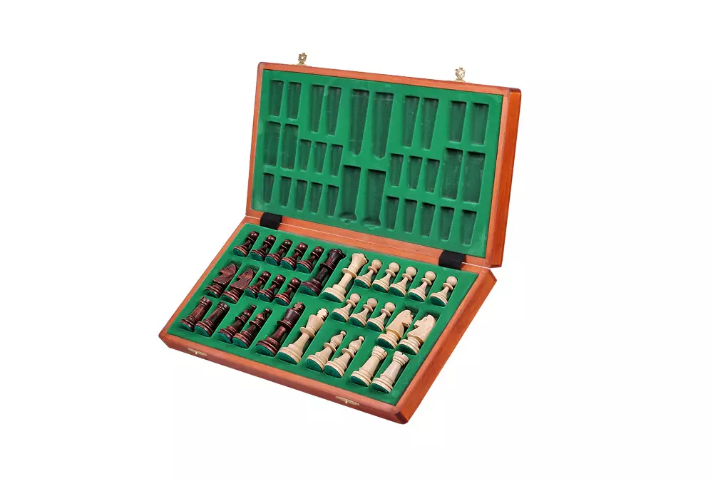 Szachy Turniejowe nr 5 Intarsjowane (48x48cm) - PROFESJONALNY zestaw szachowy