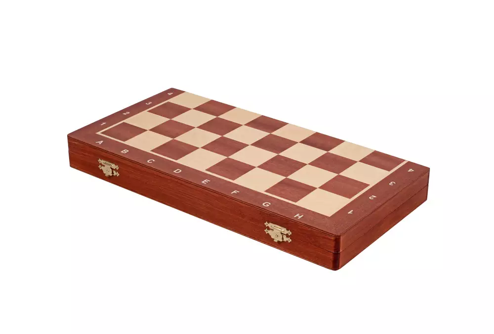 Szachy Turniejowe nr 5 Intarsjowane (48x48cm) - PROFESJONALNY zestaw szachowy