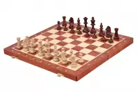 Szachy Turniejowe nr 5 Intarsjowane (48x48cm) - PROFESJONALNY zestaw szachowy