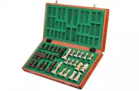 Szachy Turniejowe nr 5 Intarsjowane (48x48cm) - PROFESJONALNY zestaw szachowy