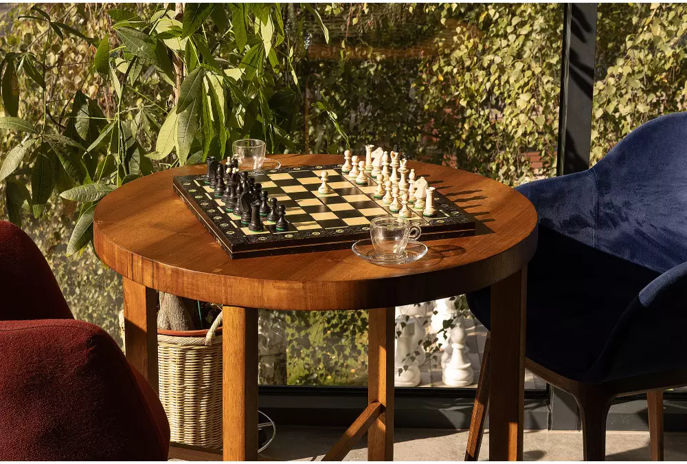 SZACHY SENATOR (42x42cm) - czarne