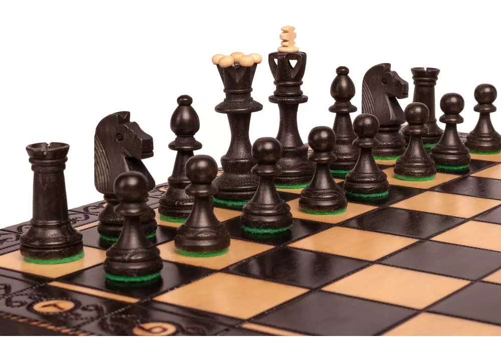 SZACHY SENATOR (42x42cm) - czarne