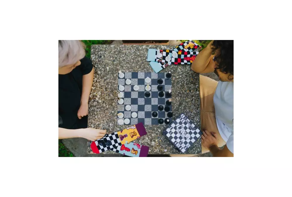 Skarpetki szachowe Rainbow Socks - rozmiar 36-40