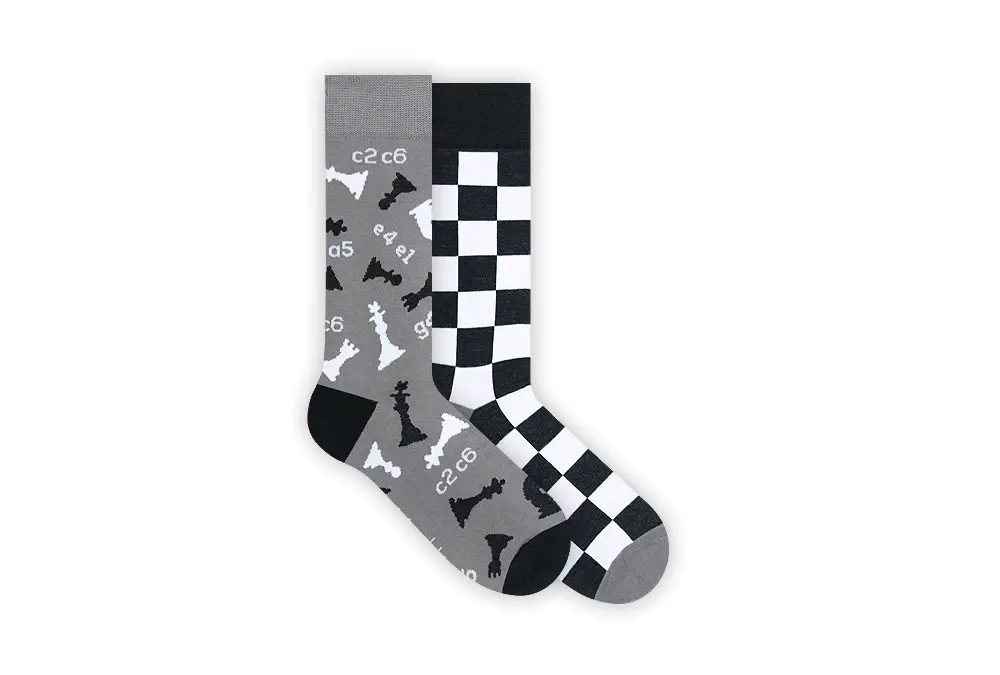 Skarpetki szachowe Nanushki - rozmiar 44-46