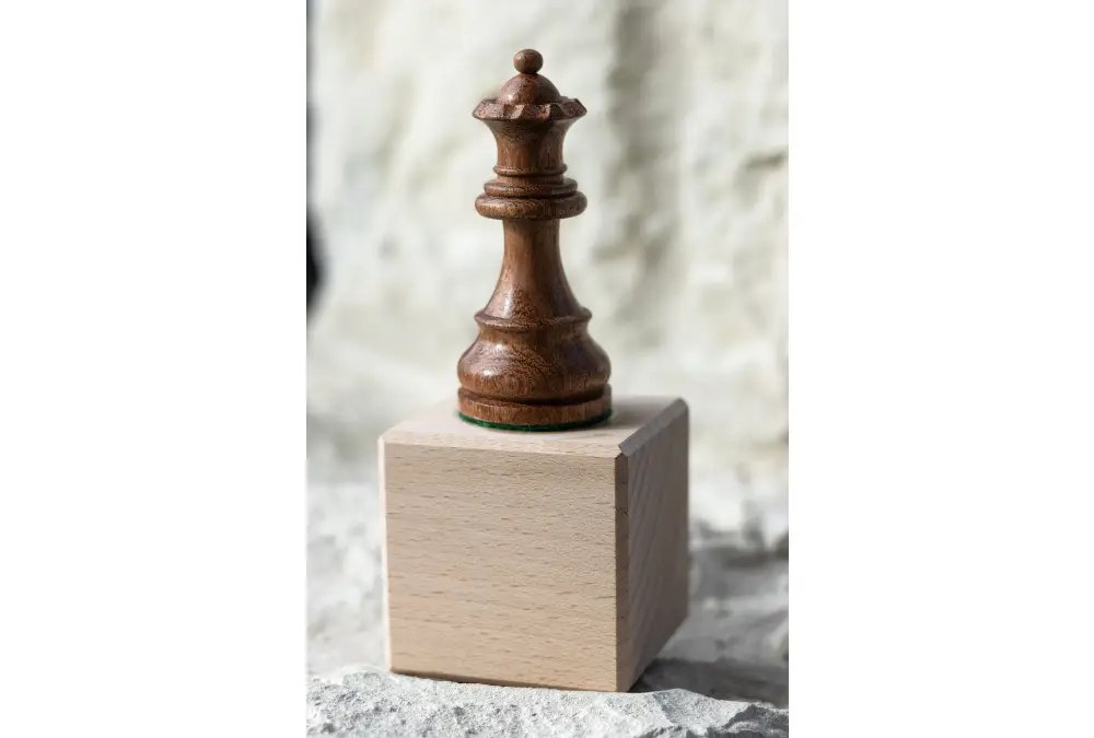 Puchar drewniany szachowa figura - Hetman (13,5 cm)