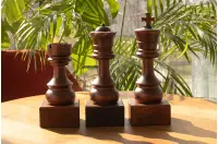 Puchar szachowy drewniany - Czarny król ( cm)