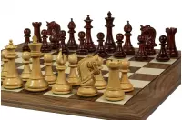 Deska szachowa nr 5+ z czarną ramką (bez opisu) orzech/klon (intarsja) - Ekskluzywna Deska szachowa nr 5+ z czarną ramką (bez opisu) orzech/klon (intarsja) - Ekskluzywna