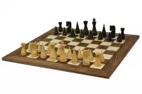 Deska szachowa nr 5+ z czarną ramką (bez opisu) orzech/klon (intarsja) - Ekskluzywna Deska szachowa nr 5+ z czarną ramką (bez opisu) orzech/klon (intarsja) - Ekskluzywna