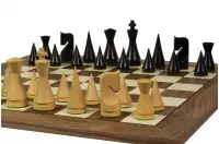 Deska szachowa nr 5+ z czarną ramką (bez opisu) orzech/klon (intarsja) - Ekskluzywna Deska szachowa nr 5+ z czarną ramką (bez opisu) orzech/klon (intarsja) - Ekskluzywna