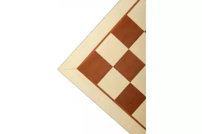 Deska szachowa nr 6 z jasnym brzegiem (bez opisu) | mahoń/klon | intarsja | pole 58 mm