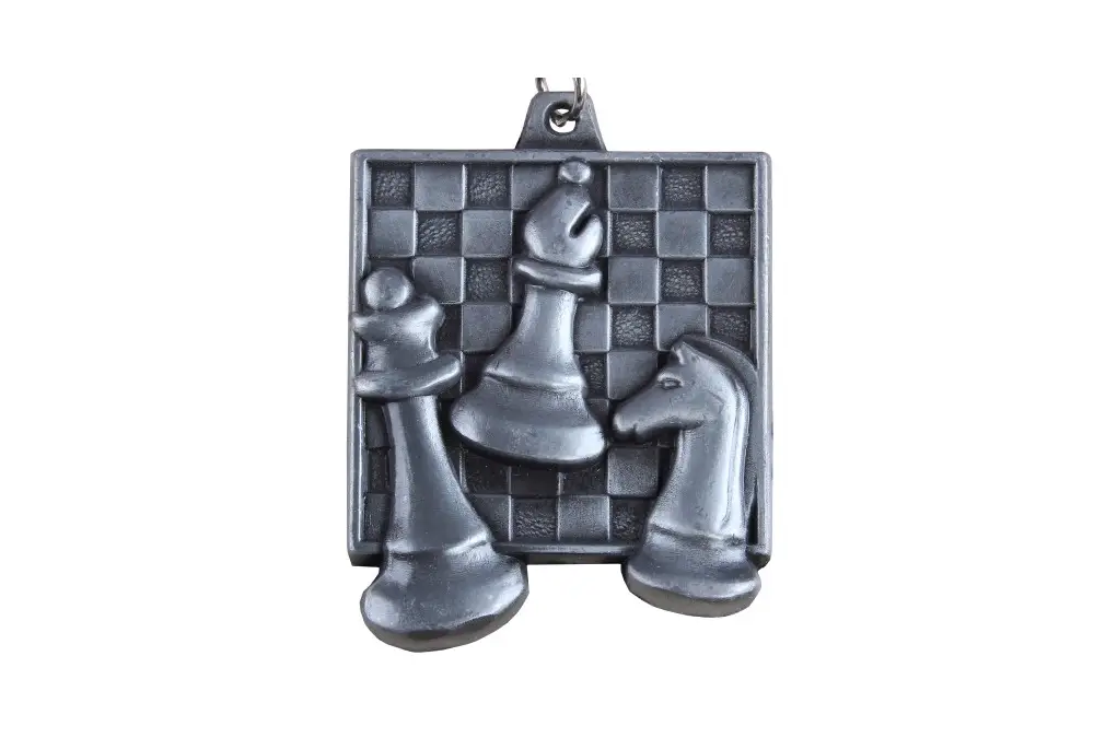 Medal szachowy kwadratowy - srebrny