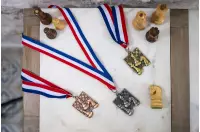 Medal szachowy kwadratowy - złoty Medal szachowy kwadratowy - złoty