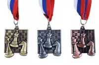 Medal szachowy kwadratowy - złoty Medal szachowy kwadratowy - złoty