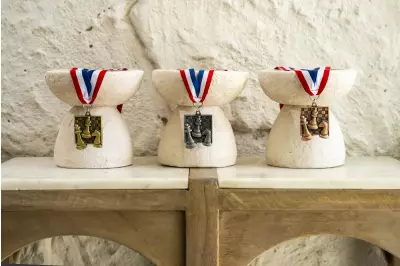 Medal szachowy kwadratowy - brązowy