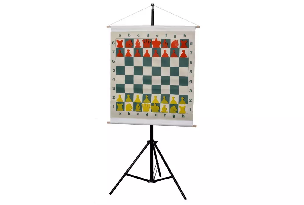 SZACHY DEMONSTRACYJNE ZWIJANE - WTYKANE (szachownica + figury + torba)