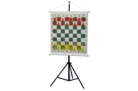 SZACHY DEMONSTRACYJNE ZWIJANE - WTYKANE (szachownica + figury + torba) SZACHY DEMONSTRACYJNE ZWIJANE - WTYKANE (szachownica + figury + torba)