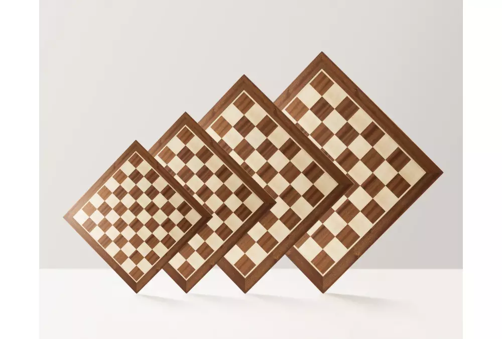 Deska szachowa nr 6 (bez opisu) mahoń/klon (intarsja)