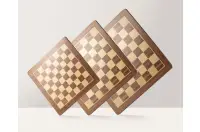 Deska szachowa nr 5 (bez opisu) paduk/klon (intarsja) - okrągłe rogi