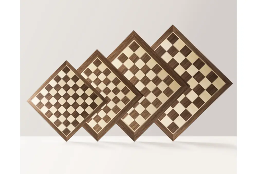 Deska szachowa nr 5 (bez opisu) orzech/klon (intarsja)