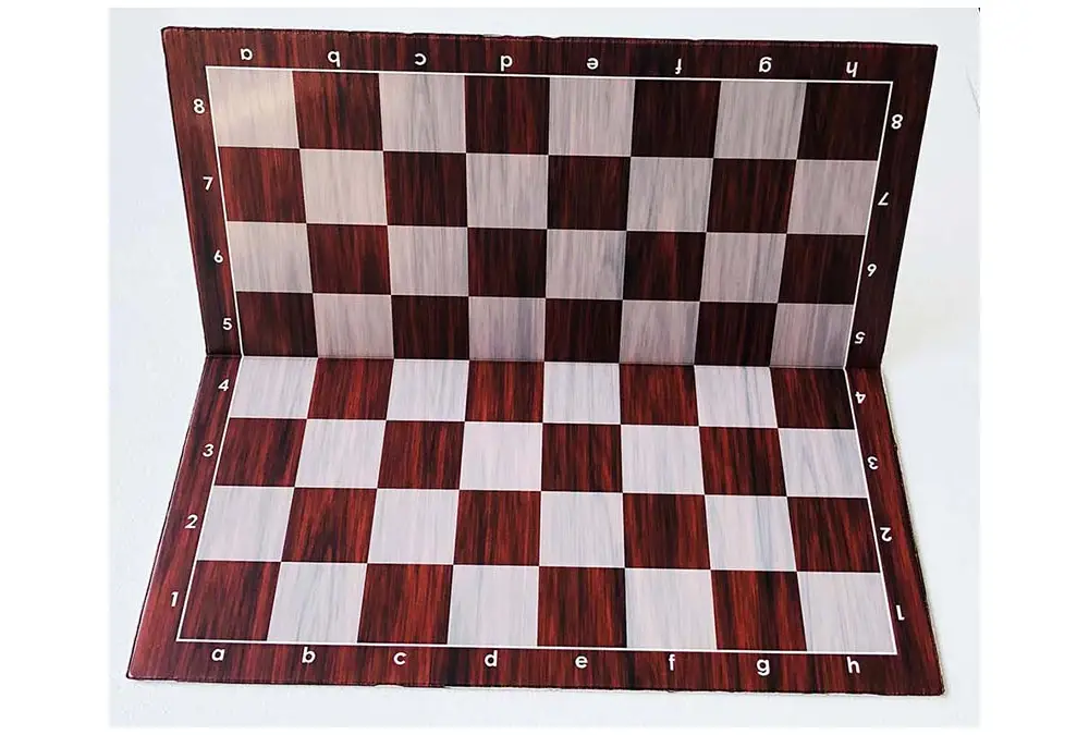 Szachownica plastikowa składana nr 6 (pole 57 mm) - Imitacja drewna