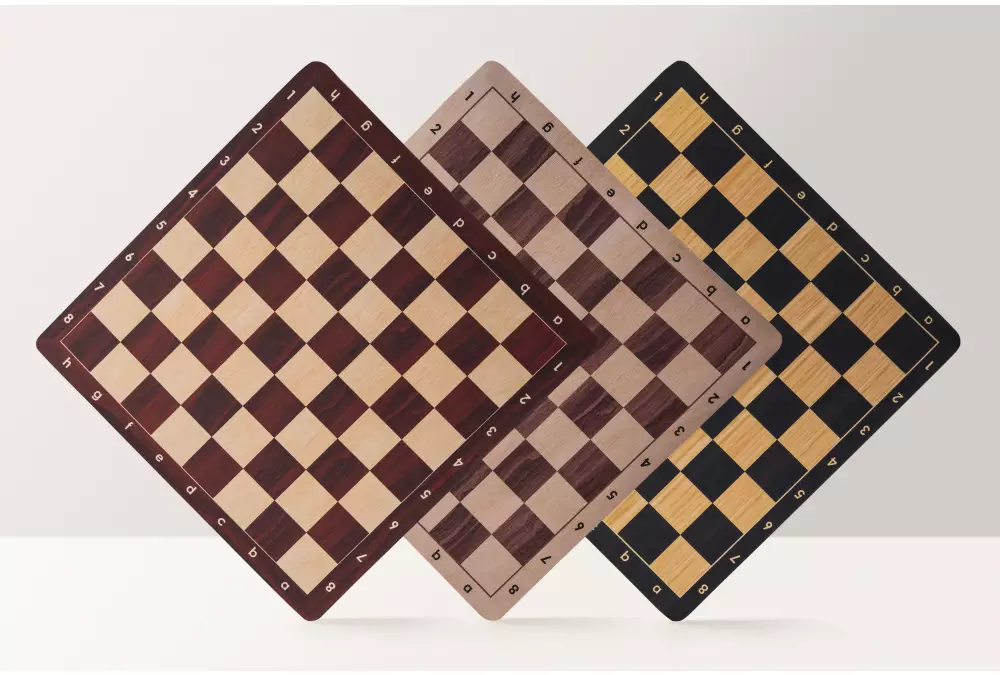 Szachownica zwijana nr 6 (51 cm), antypoślizgowy spód CZARNA