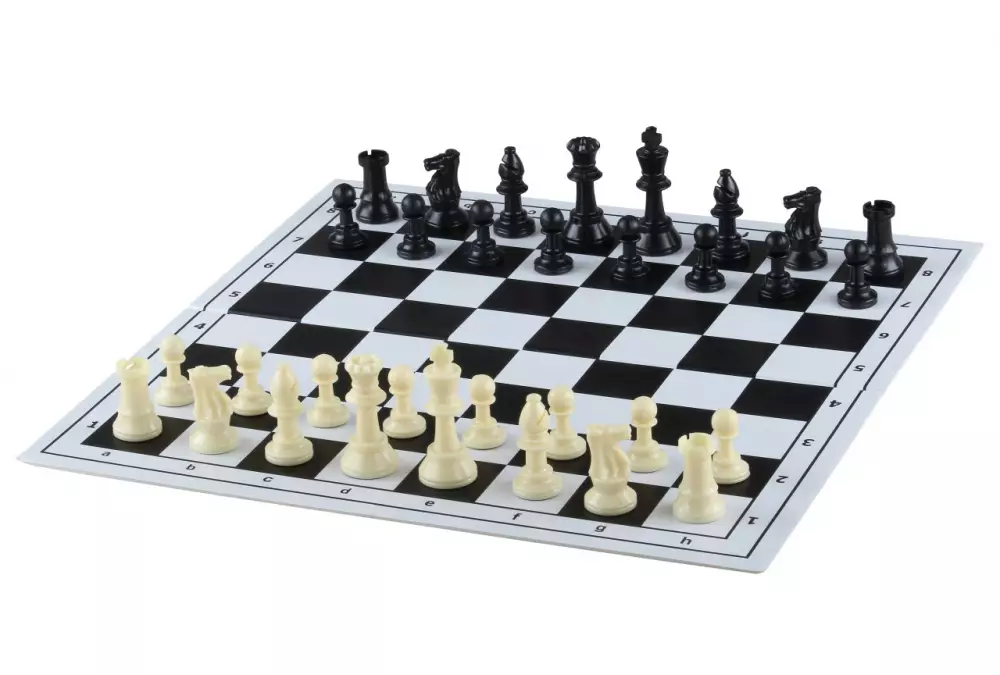 Szachownica plastikowa składana nr 4, biało - brązowa