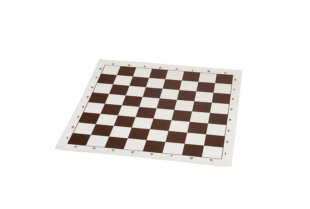 Szachownica winylowa rolowana nr 4, biało - brązowa