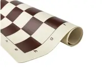 Szachownica winylowa rolowana, pole 60 mm, biało - brązowa Szachownica winylowa rolowana, pole 60 mm, biało - brązowa