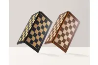 Szachownica składana nr 6 (bez opisu) mahoń/klon (intarsja)