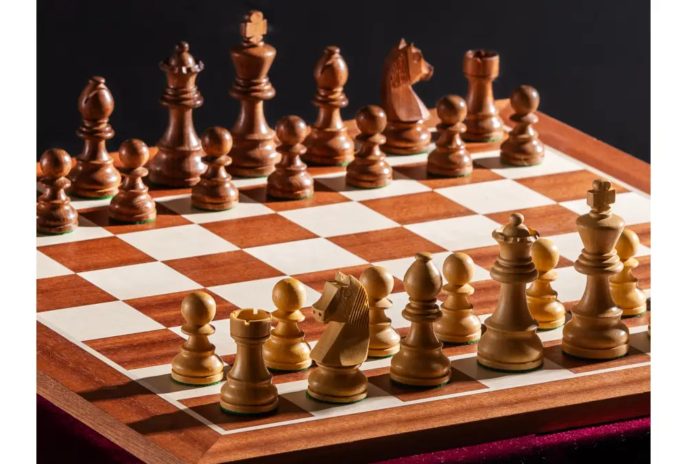 Zestaw szachowy turniejowy Nr 5 - deska 50mm + figury Timeless (German Knight) 3,5"