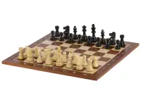 Zestaw szachowy French Lardy - szachownica (pole 50 mm), figury (król 90 mm) Zestaw szachowy French Lardy - szachownica (pole 50 mm), figury (król 90 mm)