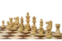 Zestaw szachowy French Lardy (replika) - szachownica (pole 58 mm), figury (król 96 mm) Zestaw szachowy French Lardy (replika) - szachownica (pole 58 mm), figury (król 96 mm)