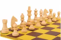 Zestaw szachowy | Figury szachowe German 5+ | Król 98 mm | Szachownica tekturowa Zestaw szachowy | Figury szachowe German 5+ | Król 98 mm | Szachownica tekturowa