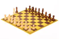 Zestaw szachowy | Figury szachowe German 5+ | Król 98 mm | Szachownica tekturowa Zestaw szachowy | Figury szachowe German 5+ | Król 98 mm | Szachownica tekturowa