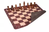 Zestaw szachowy | Figury szachowe German 5+ | Król 98 mm | Szachownica zwijana Mahoniowa Zestaw szachowy | Figury szachowe German 5+ | Król 98 mm | Szachownica zwijana Mahoniowa