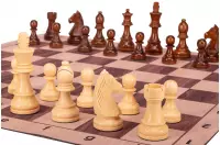 Zestaw szachowy | Figury szachowe German 5+ | Król 98 mm | Szachownica zwijana Light Zestaw szachowy | Figury szachowe German 5+ | Król 98 mm | Szachownica zwijana Light