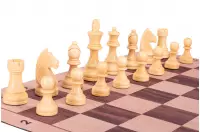 Zestaw szachowy | Figury szachowe German 5+ | Król 98 mm | Szachownica zwijana Light Zestaw szachowy | Figury szachowe German 5+ | Król 98 mm | Szachownica zwijana Light