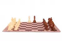 Zestaw szachowy | Figury szachowe German 5+ | Król 98 mm | Szachownica zwijana Light Zestaw szachowy | Figury szachowe German 5+ | Król 98 mm | Szachownica zwijana Light
