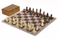 Zestaw szachowy | Figury szachowe German 5+ | Król 98 mm | Szachownica zwijana Light Zestaw szachowy | Figury szachowe German 5+ | Król 98 mm | Szachownica zwijana Light