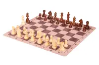 Zestaw szachowy | Figury szachowe German 5+ | Król 98 mm | Szachownica zwijana Light Zestaw szachowy | Figury szachowe German 5+ | Król 98 mm | Szachownica zwijana Light