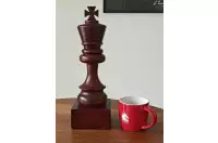 Puchar szachowy drewniany - Czarny Król (37 cm) Puchar szachowy drewniany - Czarny Król (37 cm)
