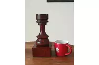 Puchar szachowy drewniany - Czarna Wieża (27 cm) Puchar szachowy drewniany - Czarna Wieża (27 cm)