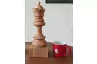 Puchar szachowy drewniany - Biały Hetman (35 cm) Puchar szachowy drewniany - Biały Hetman (35 cm)