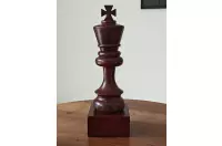 Puchar szachowy drewniany - Czarny Król (37 cm) Puchar szachowy drewniany - Czarny Król (37 cm)